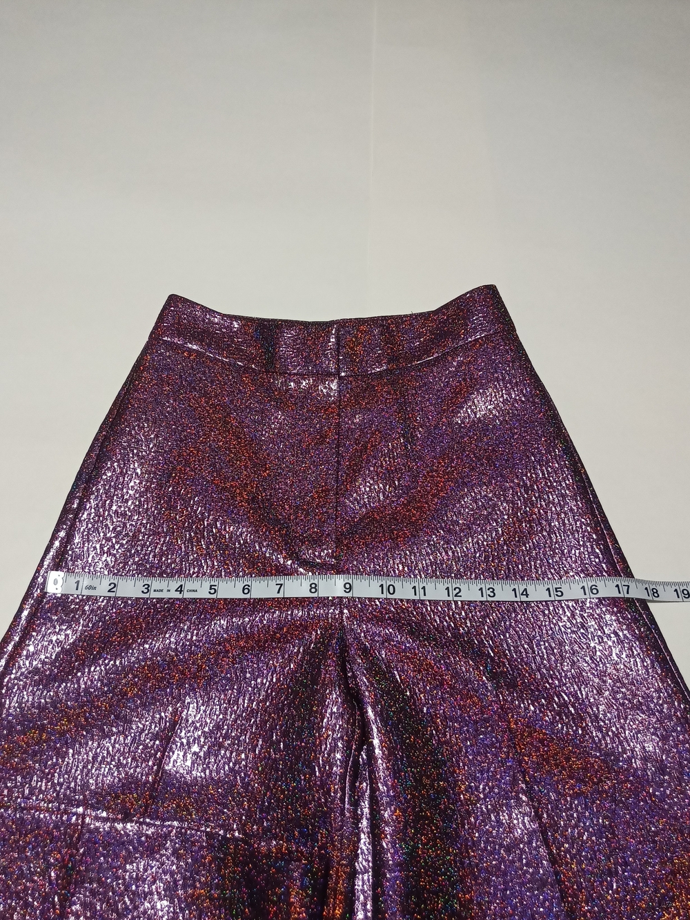 Antonio Melani X The Nat Note Sita Pink Holographic Jacquard Wide-Leg Pants Sz 0 - Picture 7 of 16